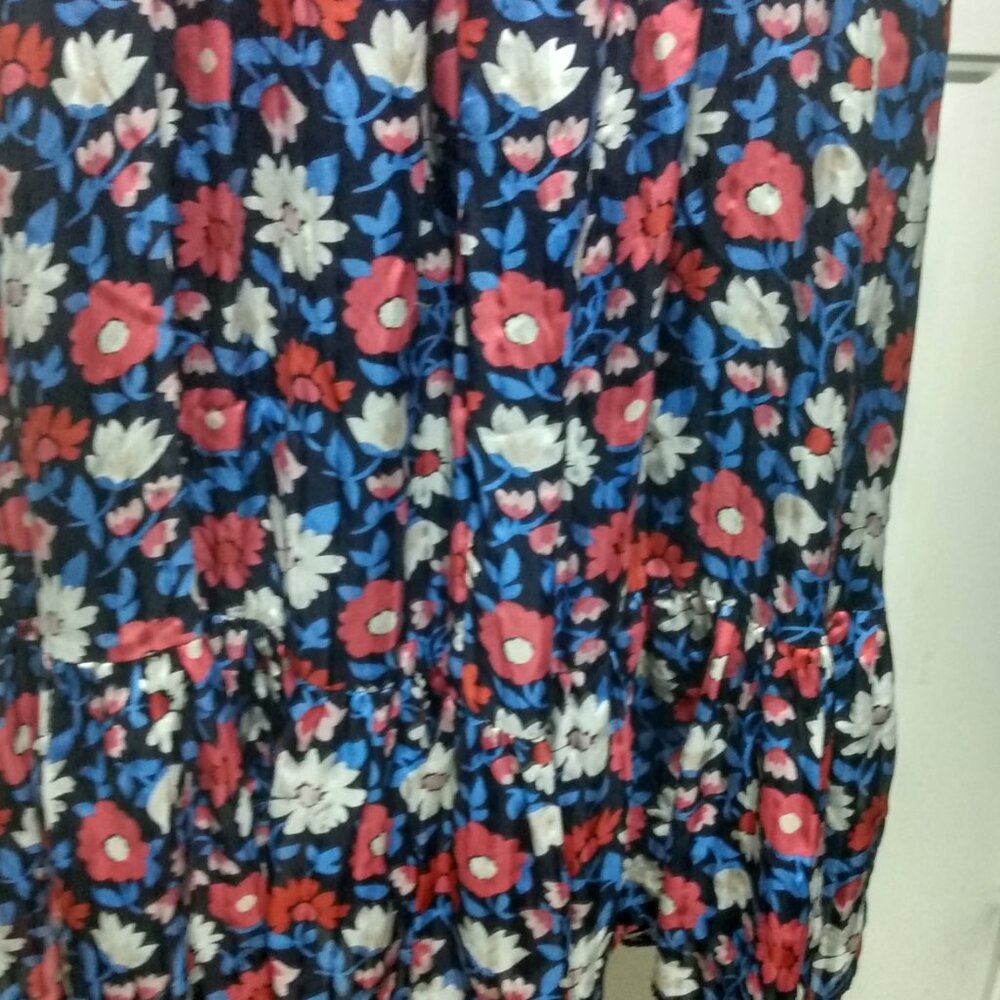 KATE SPADE NEW YORK MIDI DRESS NAVY RED WHITE V NECK SLEEVELESS SIZE 6 - Picture 8 of 13